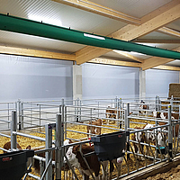Kälberstall mit Wickellüftung