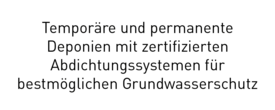 Info-Karte zu Temporäre und permanente Deponien