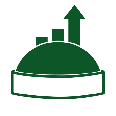 Animiertes Biogasanlage Icon - Steigerungseffekt