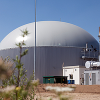 Doppelmembrangasspeicher für Biogas von Huesker