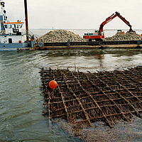 Geotextile Materialien für Sohlsicherung