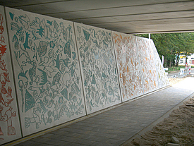 Kreative Wandgestaltung: Fortrac Panel mit beeindruckender Bemalung