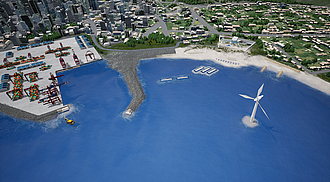 Landgewinnung und Uferschutz im Hafen