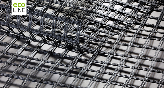 Musterstück Fortrac eco Schwarzes Musterstück Fortrac eco aus recyceltem PET