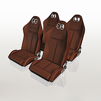 Sitze in einem Auto, hochwertige Textilien für Sitzunterfederung
