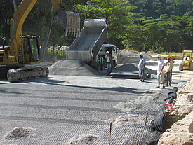 Einsatz von Fortrac auf einer Baustelle auf den Seychellen