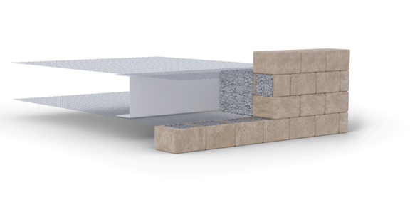 Detailreiche Zeichnung des Fortrac Blocks Fortrac Block Zeichnung