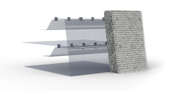 Natürliches Design Natürliches Design: Fortrac Gabion System in Natursteinoptik